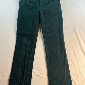J.Crew Favorite Fit Dark Green Corduroy Pants 28S Y2K Bootcut